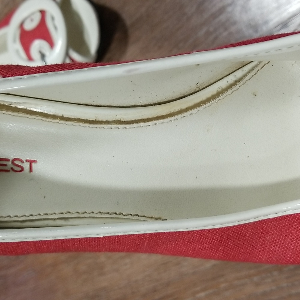 (7M) Nine West Canvas Buckle Accent Office Workwear Casual Sailor Nautical - Picture 13 of 15